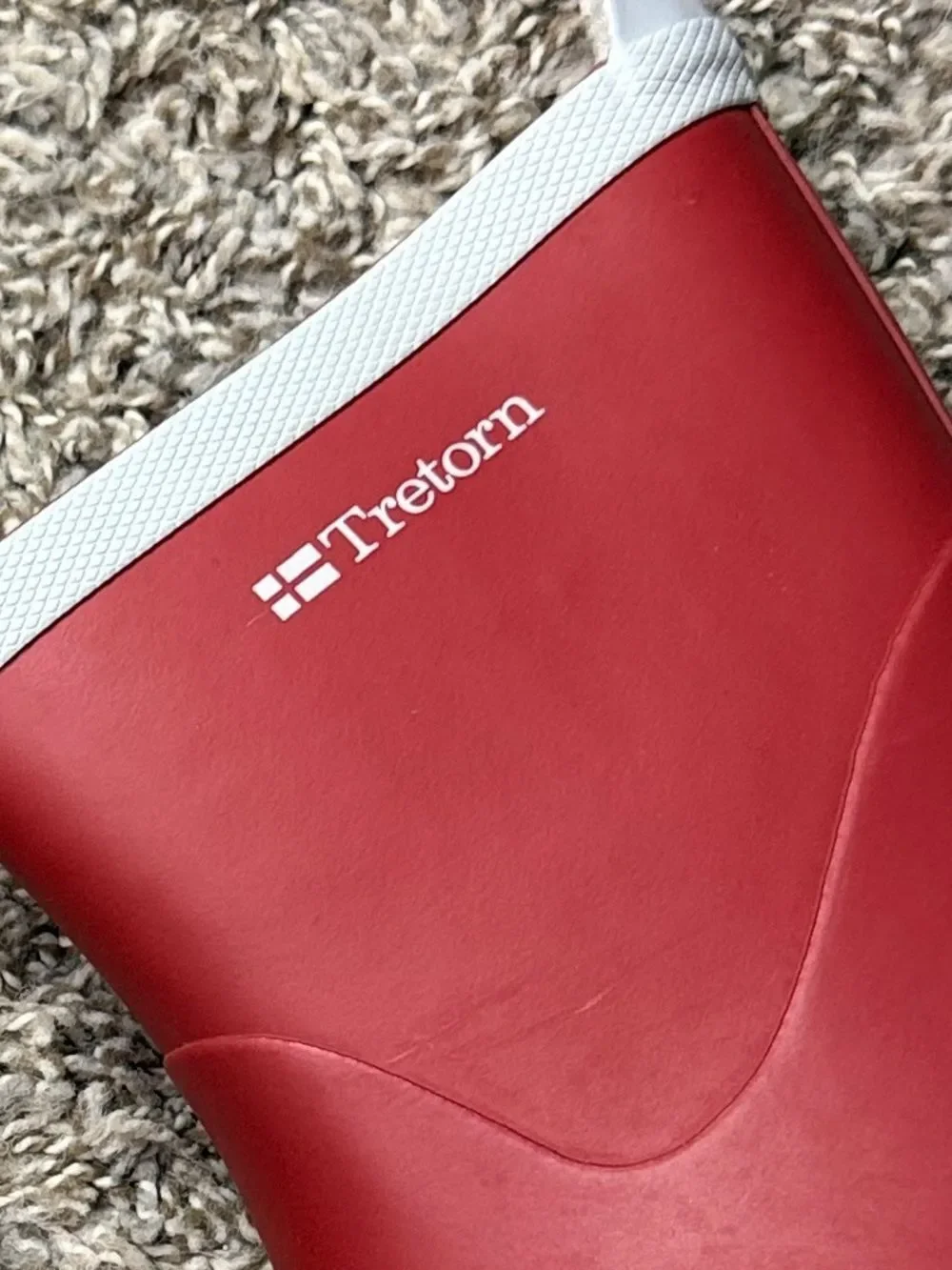 Tretorn Red and White Kids Rain Boots